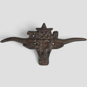Cast Iron Texas Longhorn Wall Decor- NEW